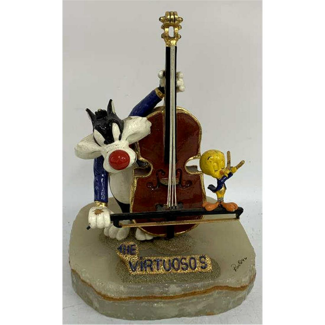 Signed Ron Lee Looney Tunes Sculpture on Marble (1 of 2)