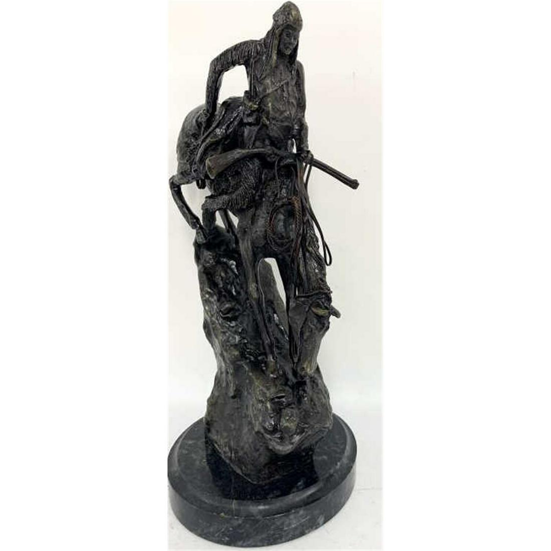 Bronze Figure of Native American After Remington (1 of 5)