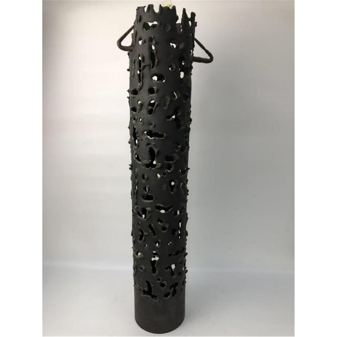 Rare Judaica Large Brutalist Style Candle Holder (1 of 2)