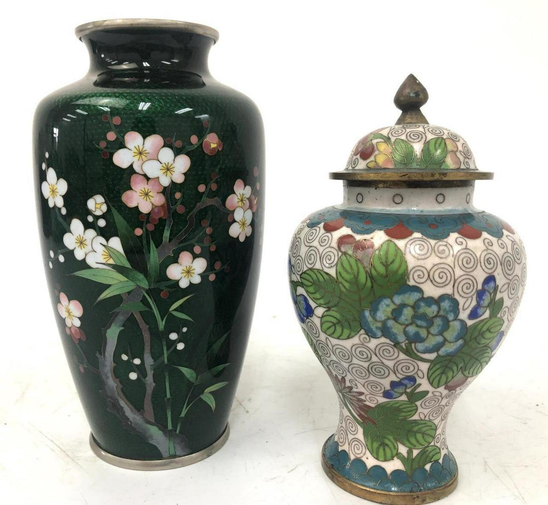 2 Vintage Japanese & Chinese Cloisonne Items (1 of 3)