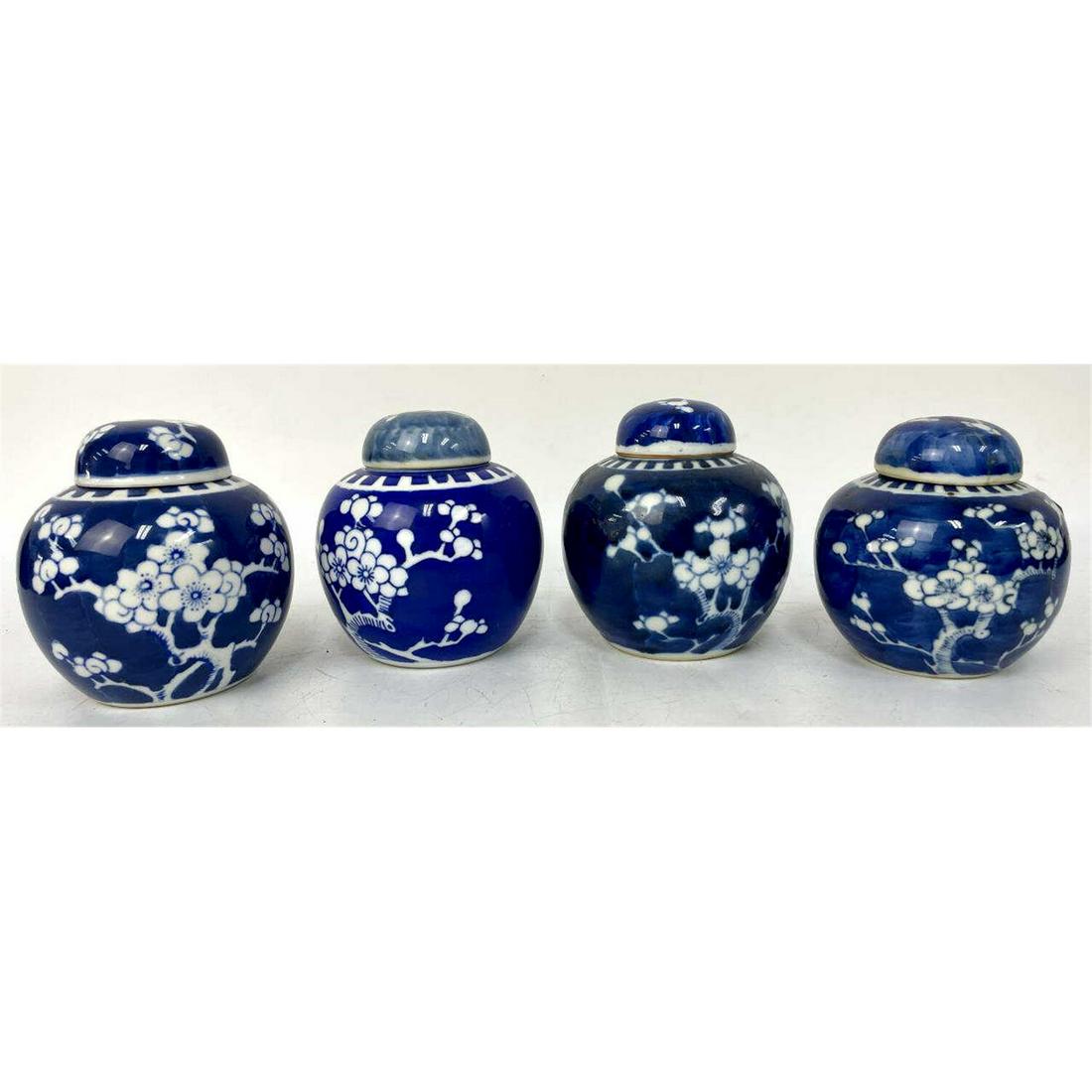 4 Chinese Porcelain Blue & White Ginger Jars (1 of 3)