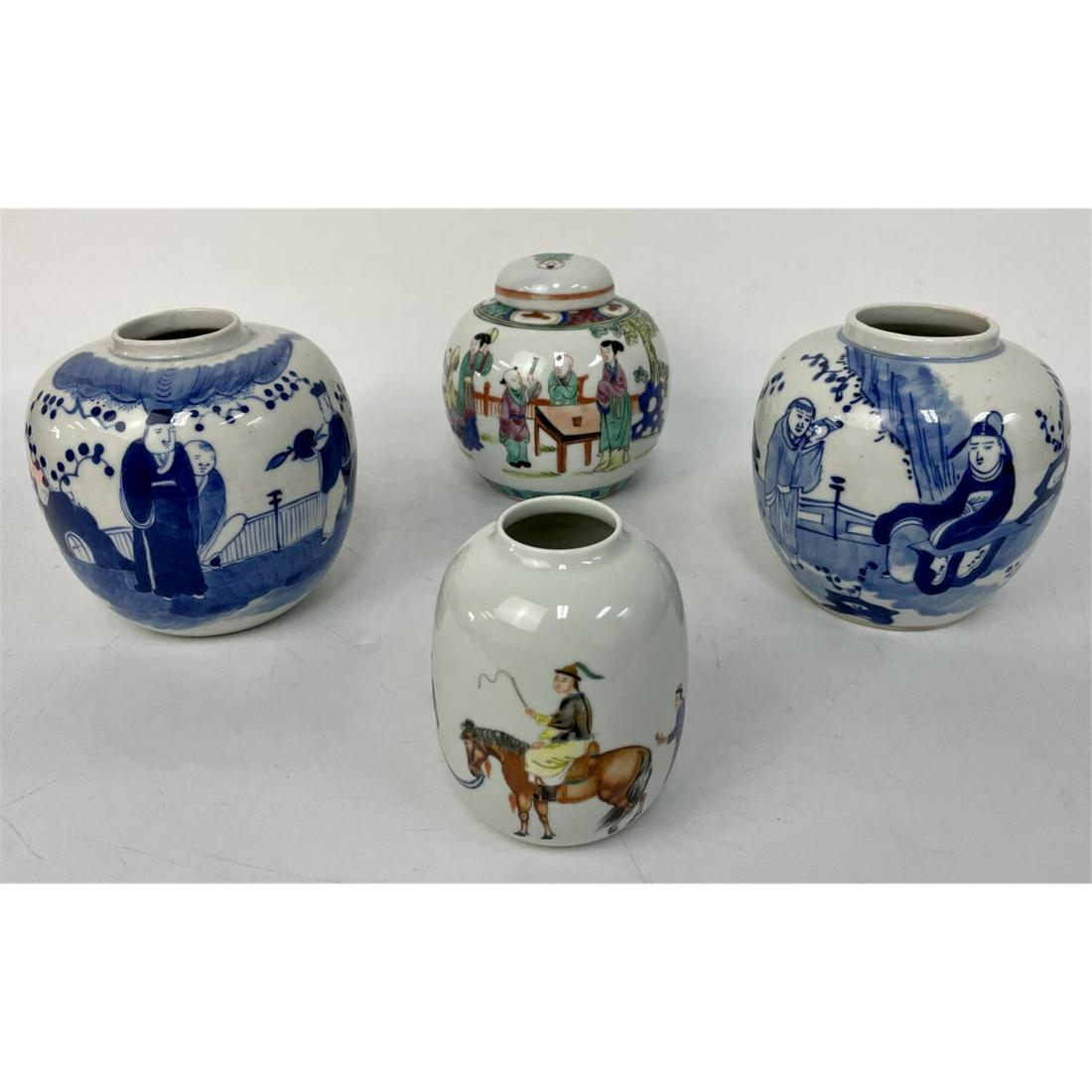 4 Chinese Porcelain Items - 3 Ginger Jars, 1 Vase (1 of 3)