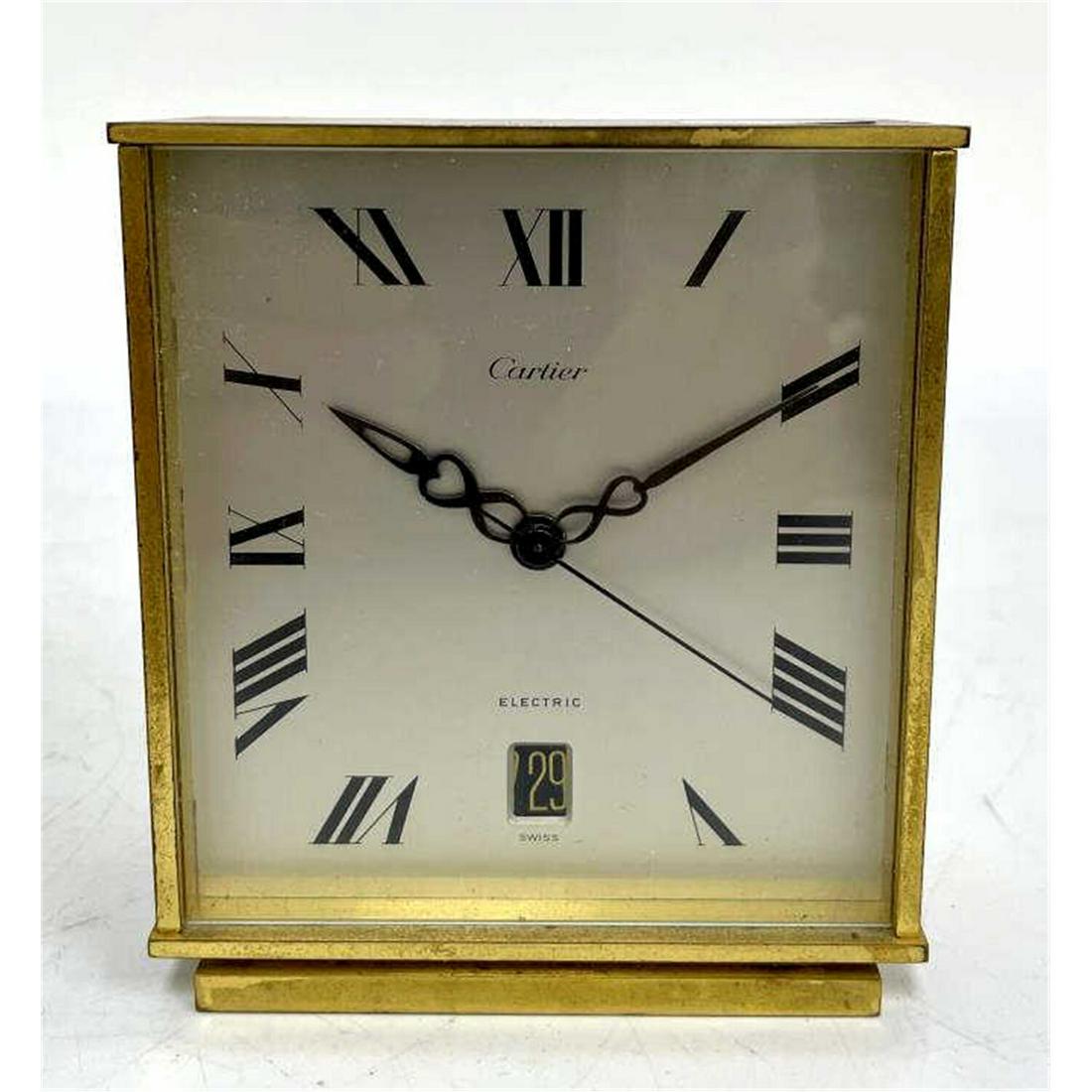 Vintage Cartier Electric Desk Clock, Swiss Made (1 of 3)