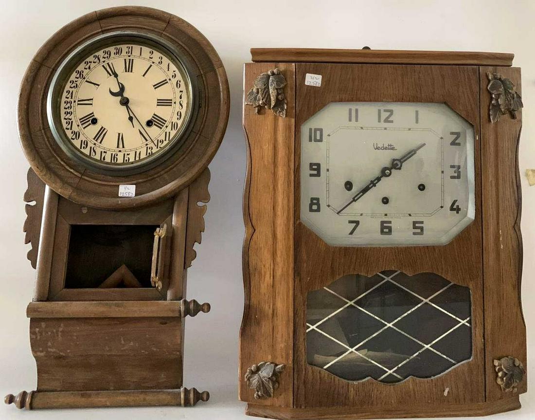 2 Vintage Wall Clocks (1 of 4)