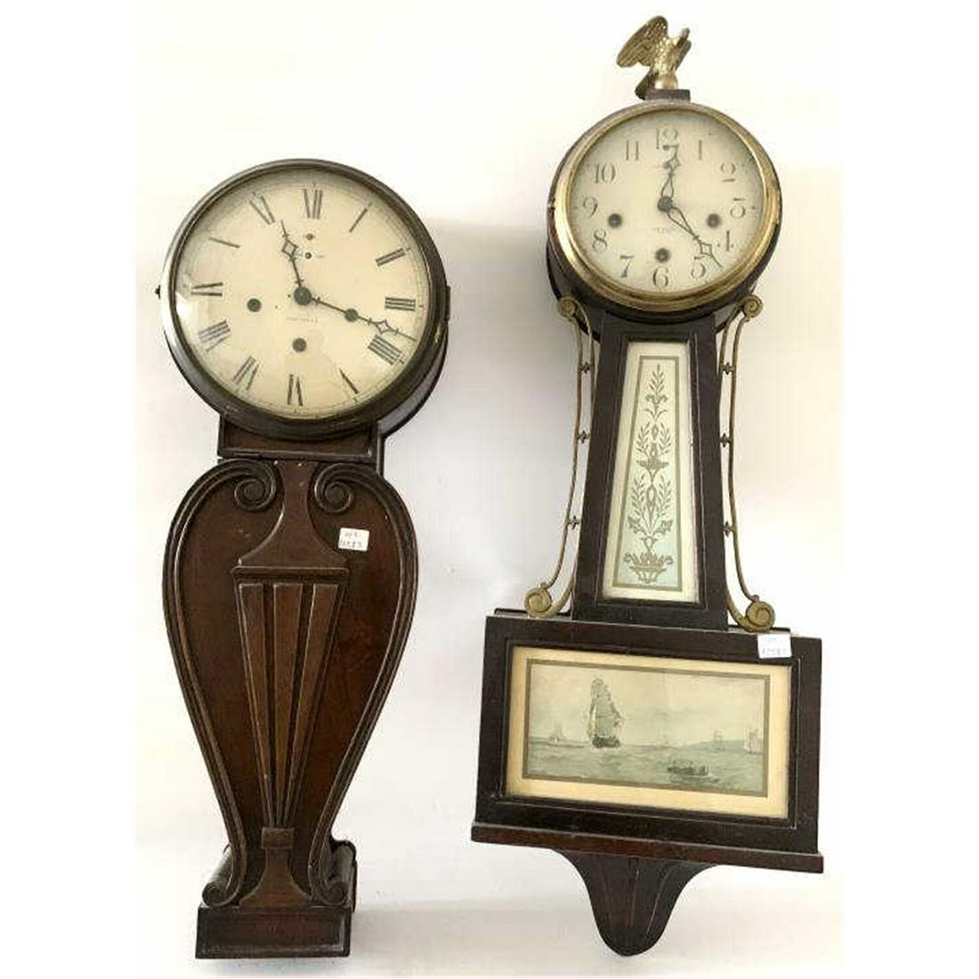 2 Vintage Wall Clocks by New Haven Clock Co. (1 of 4)