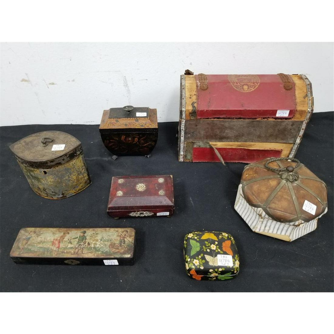 Lot of 7 Assorted Vintage & Antique Boxes (1 of 3)