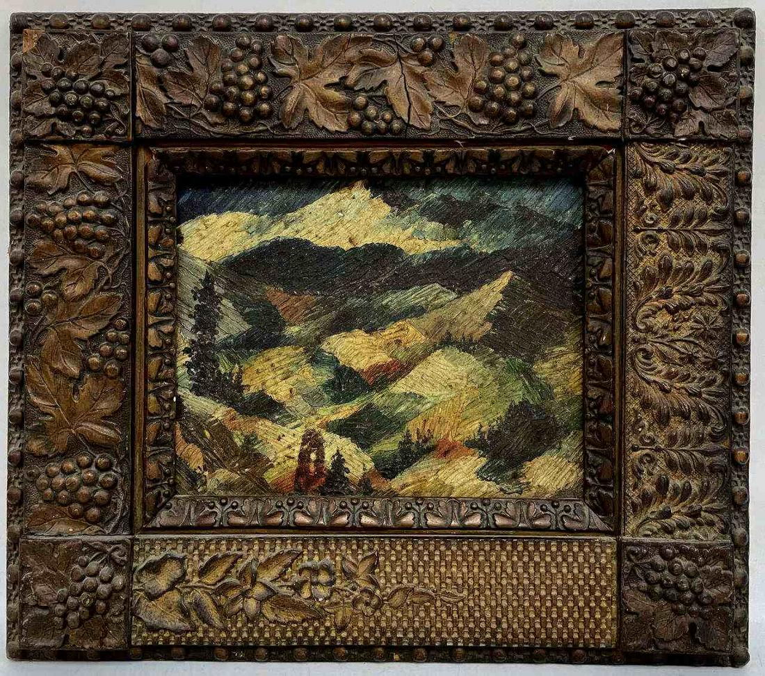 Antique Impressionist Painting, Oil on Board: Antique Impressionist Painting, Oil on Board. Signed Lower Left. In Original Wood Frame. Condition: Generally Good. Needs Cleaning. Dimensions: Sight- 10" x 8", Frame- 17" x 15". Provenance: From a So