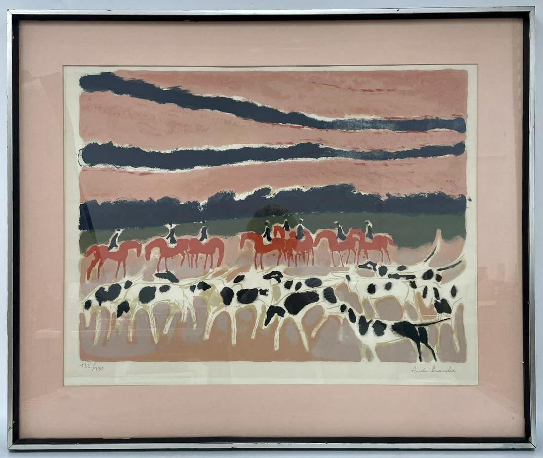 Early Lithograph by Andre Brasilier, French (1 of 3)