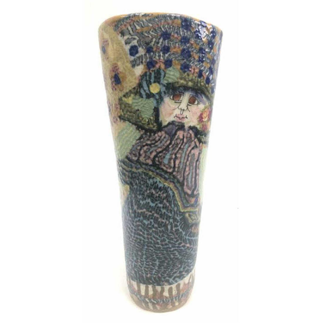 MCM Glazed Pottery Vase, Possibly Jane Peiser (1 of 5)