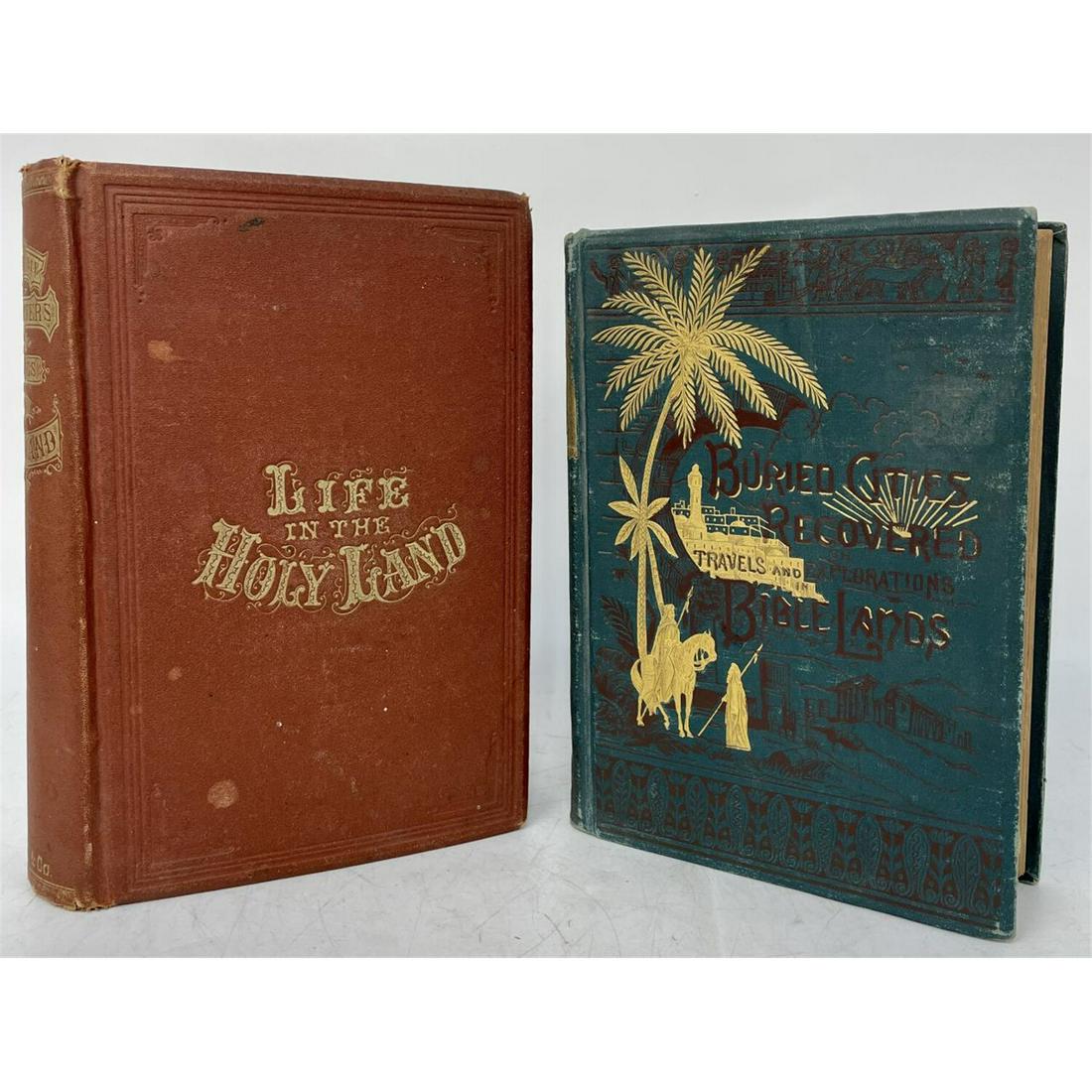 2 Antique Judaica Books,19th Century. Holy Lands. (1 of 2)