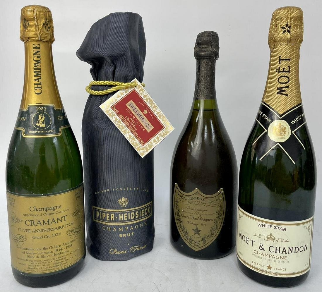 4 Never Opened Vintage Champagne Bottles (1 of 1)
