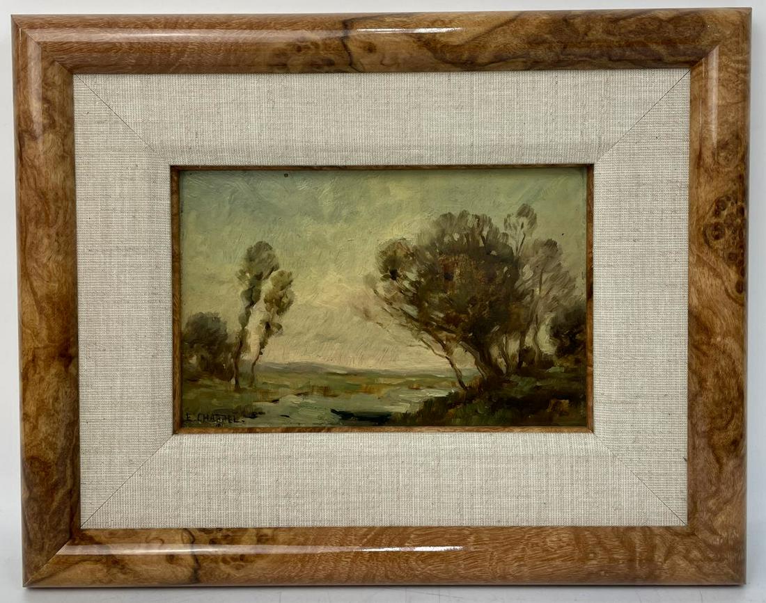 Painting Oil on Panel. Edouard Chappel (1859-1946) (1 of 3)