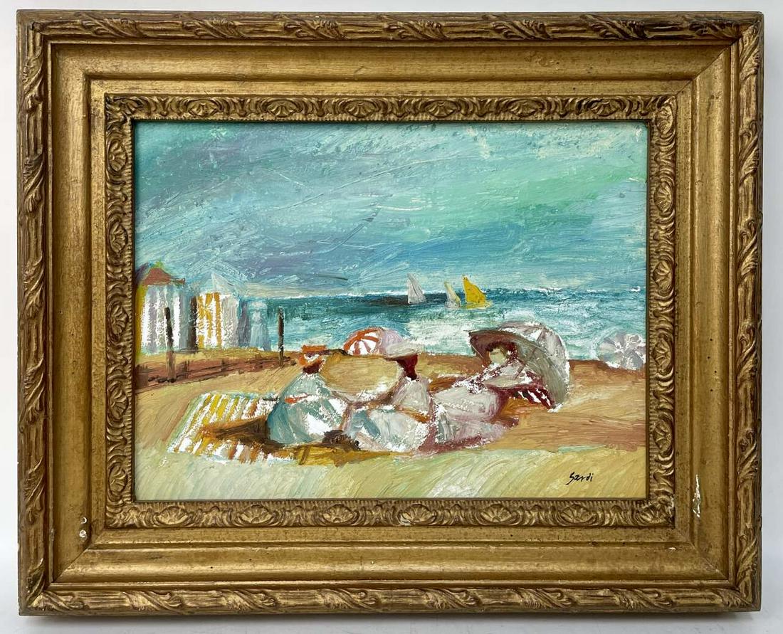 Painting, Oil on Board. Jean Sardi (1 of 3)