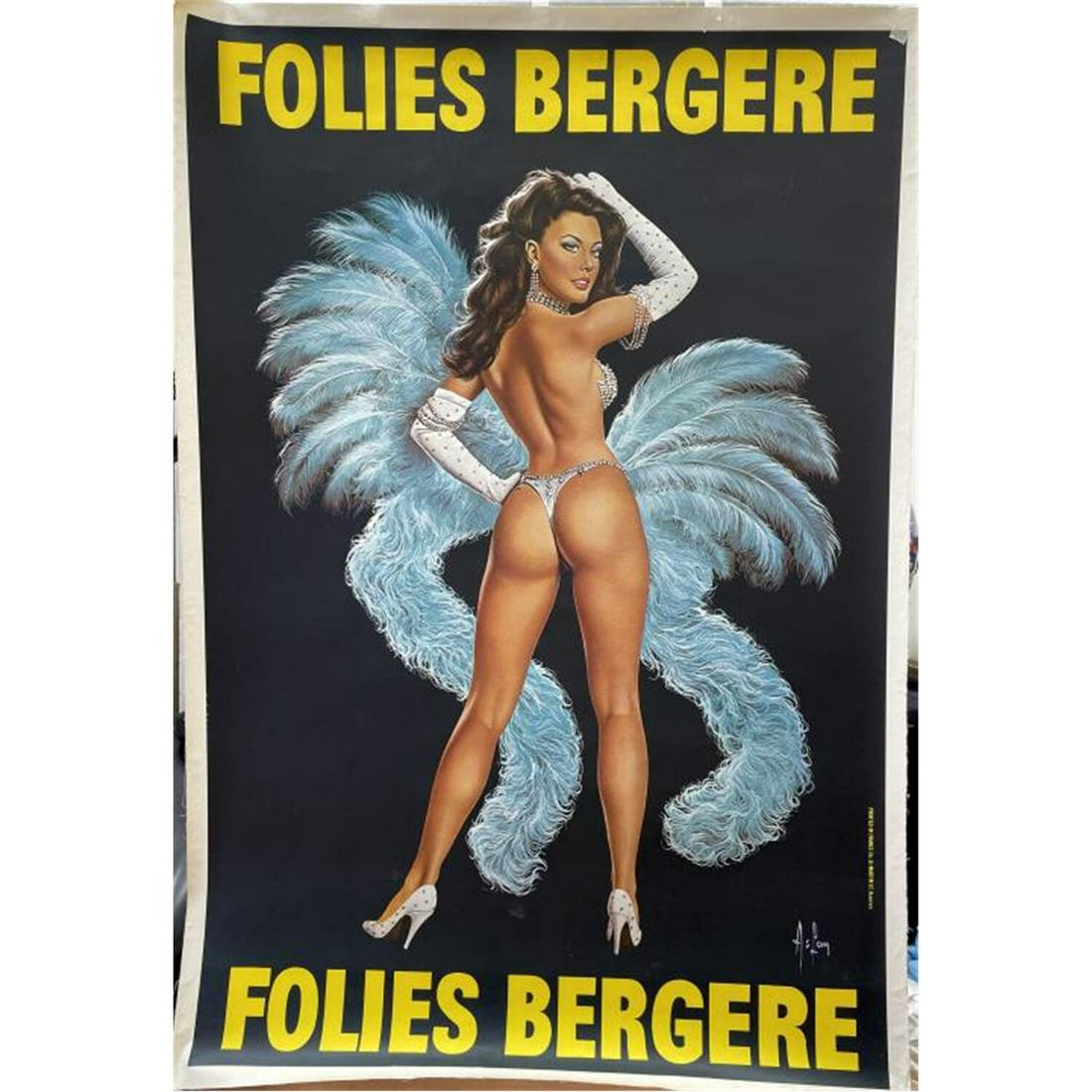 Large Vintage "Folies Bergere" Poster (1 of 4)