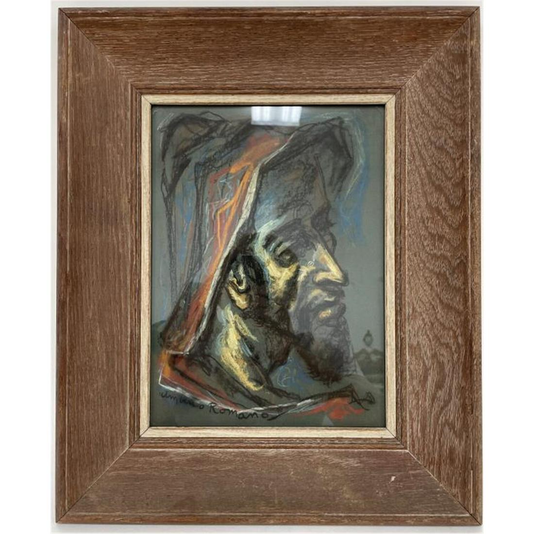 Painting Pastel on Paper, Umberto Romano, American (1 of 3)
