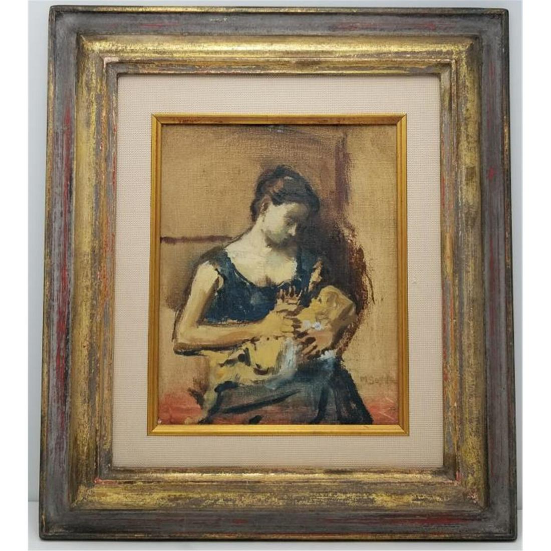 Painting, Oil on Canvas by Moses Soyer, American (1 of 5)