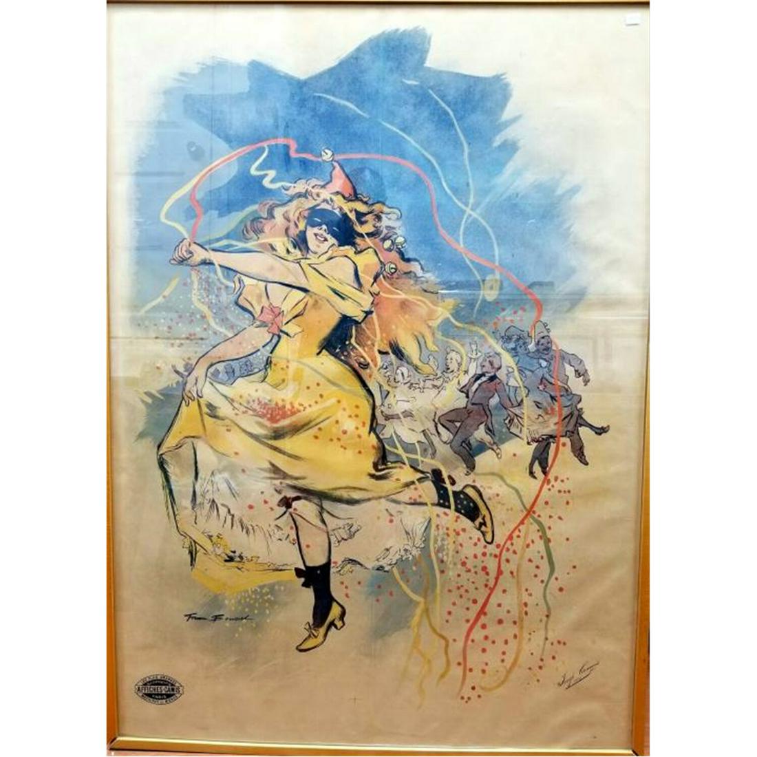 Large Authentic French Poster Circa 1900 (1 of 6)