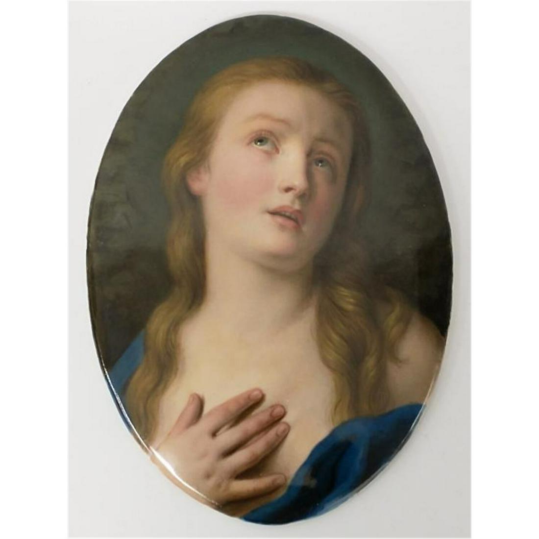 Antique Dresden German Porcelain Plaque 19thc. (1 of 4)