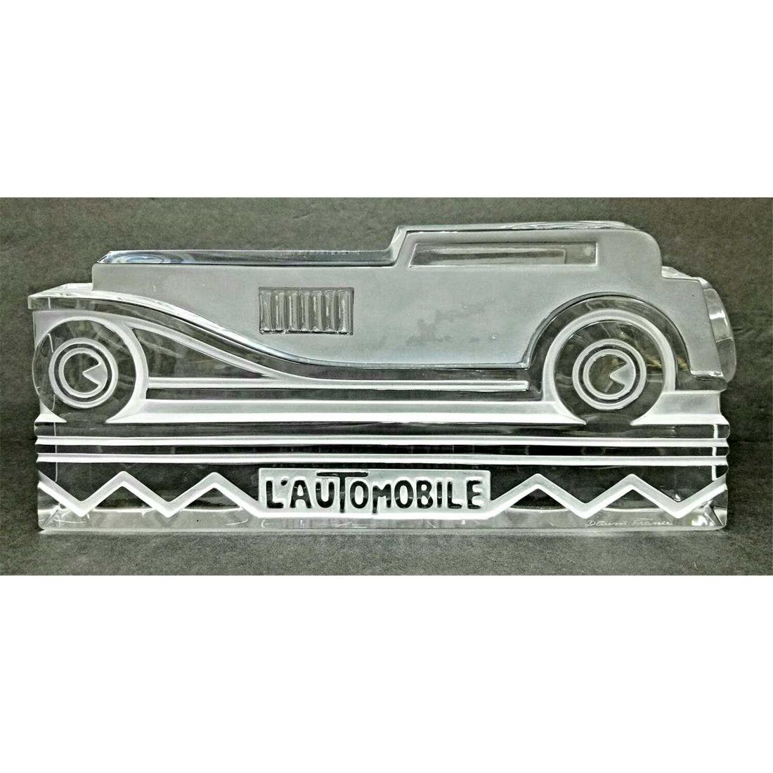 Rare Daum France L'Automobile Glass Sculpture (1 of 4)