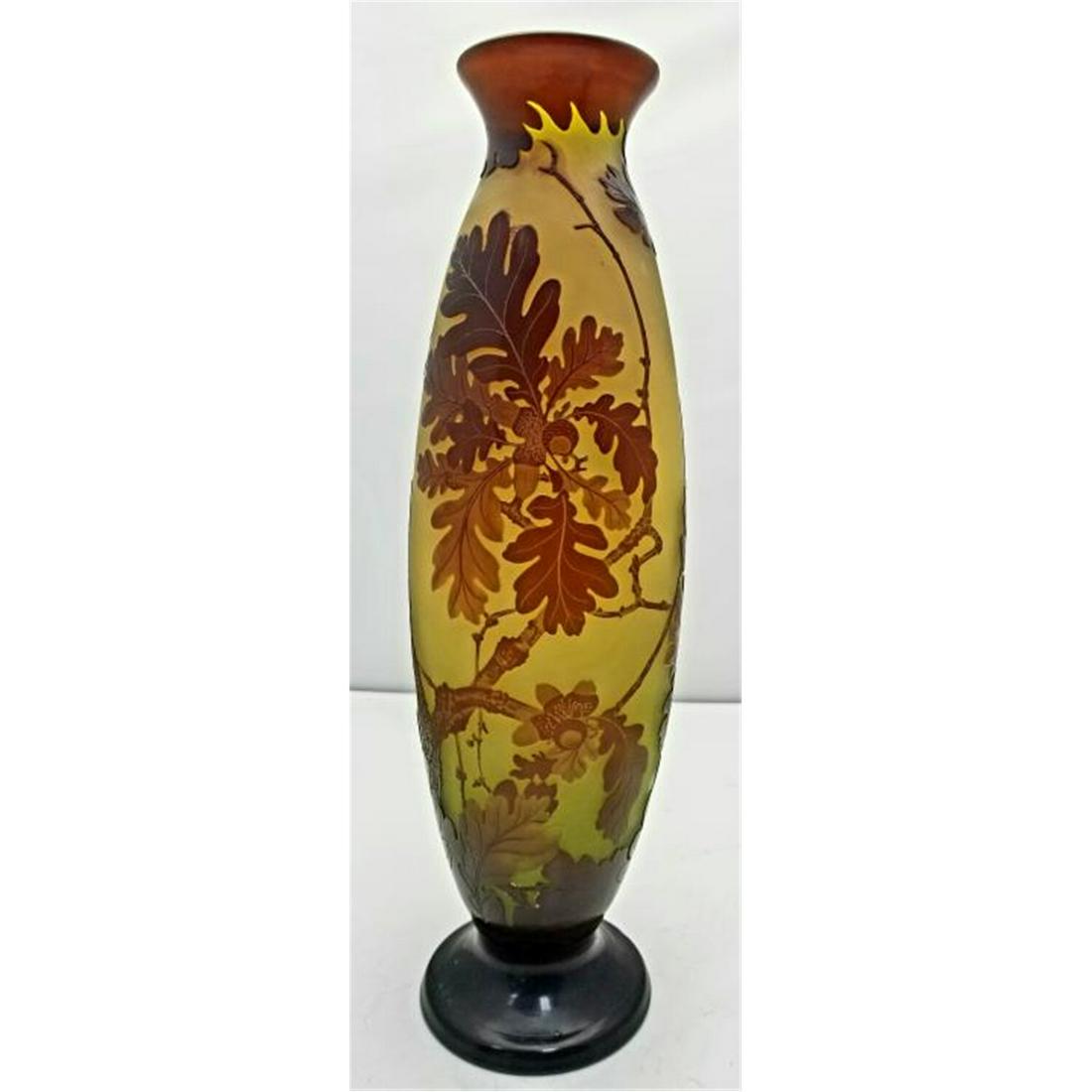 Large Galle Art Nouveau Cameo Glass Vase (1 of 8)