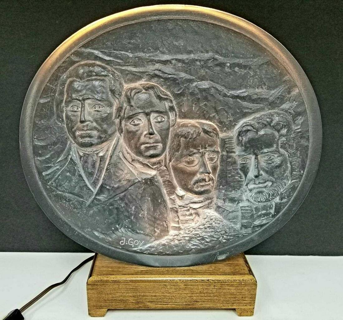 Baccarat France Carved Glass "Mount Rushmore" (1 of 5)