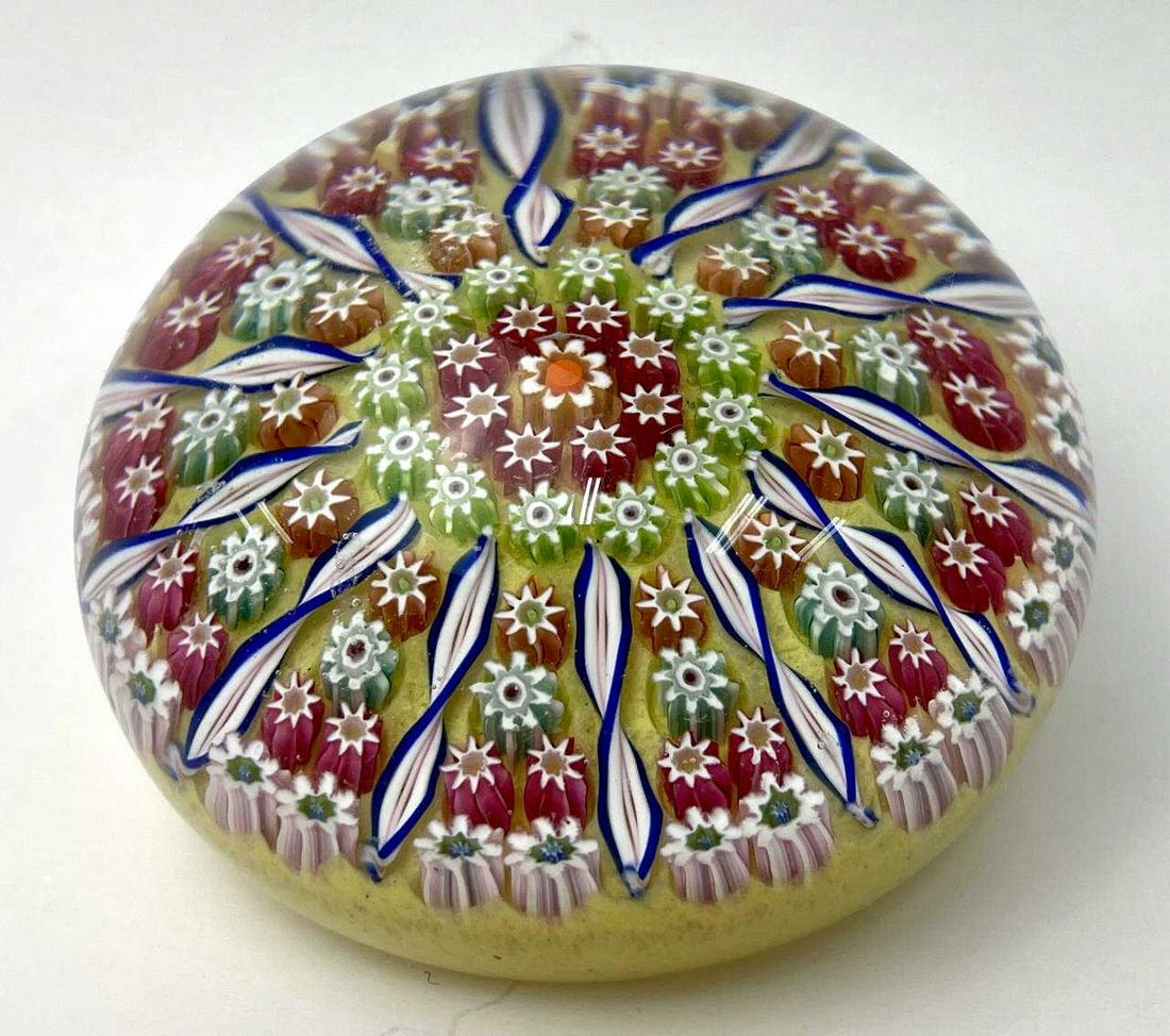 Scottish Perthshire Glass Milefiori Paperweight (1 of 4)