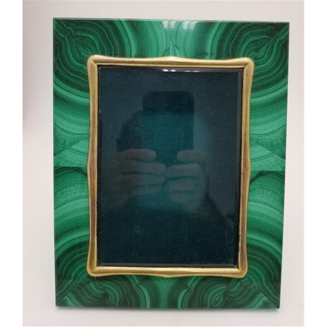 Cartier Sterling Silver Malachite Picture Frame (1 of 7)