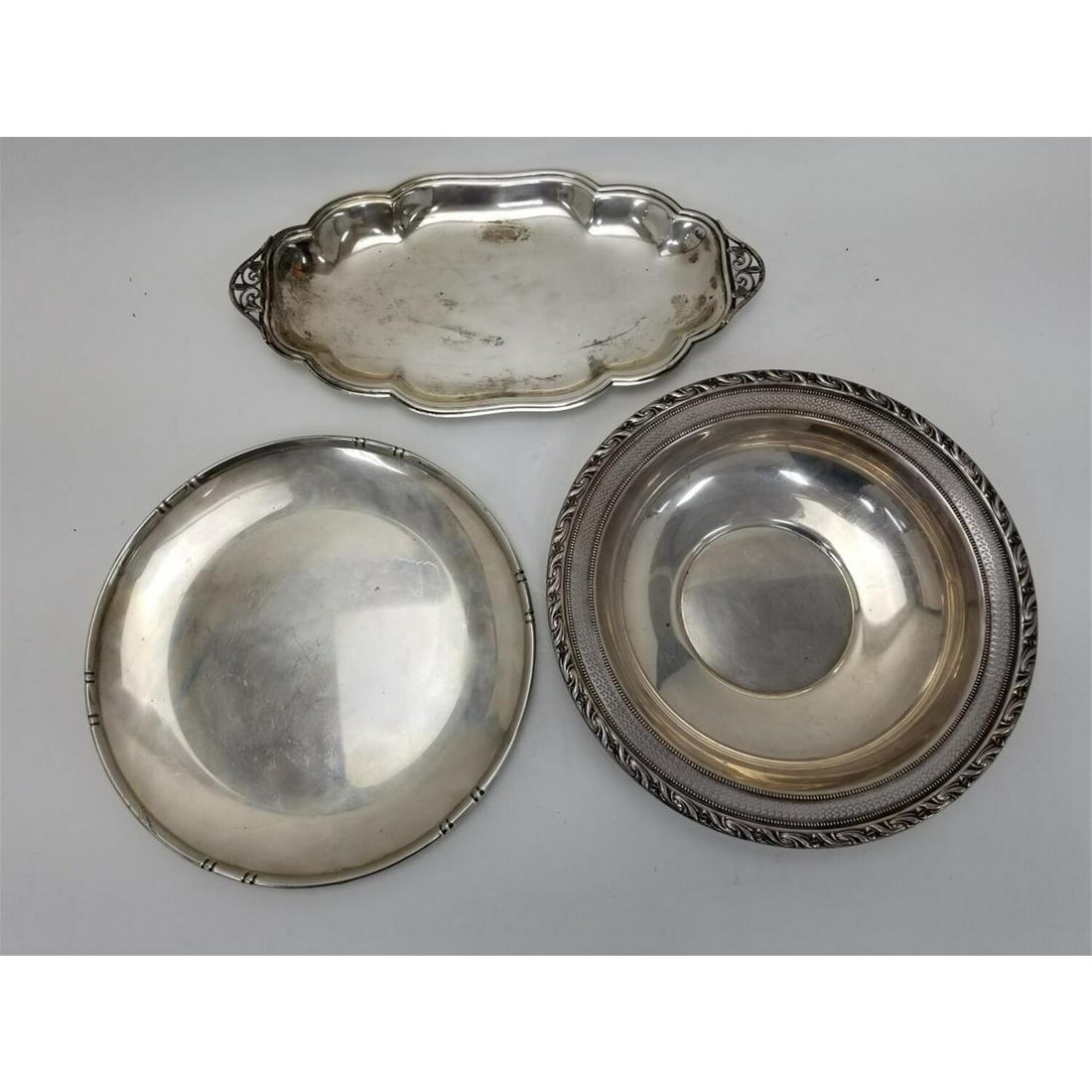 3 Vintage Sterling Silver Trays and Bowls (1 of 6)