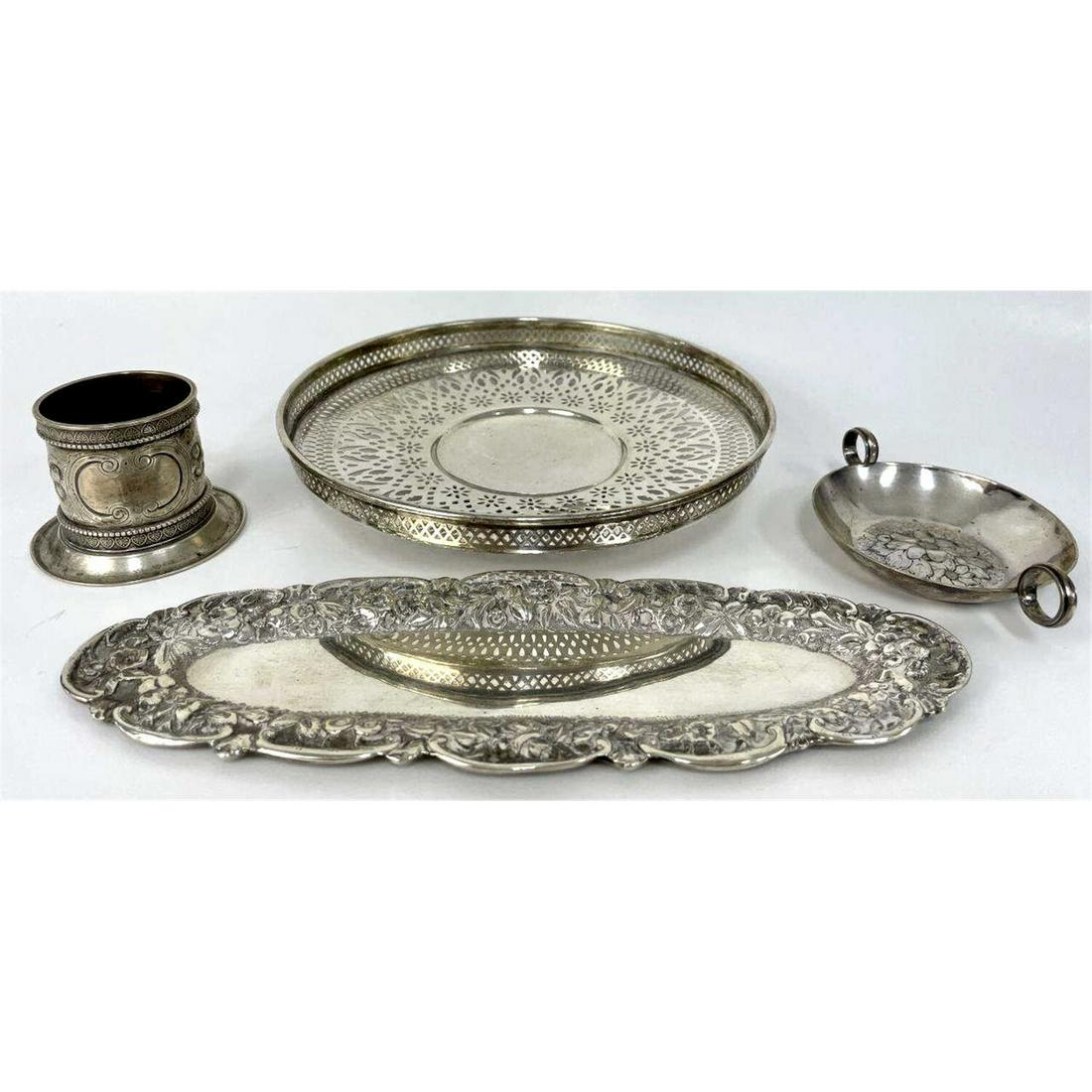 Antique 4 Piece Lot of Sterling & 800 Silver (1 of 6)