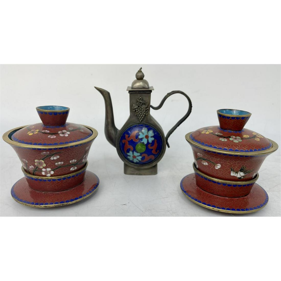 Five Piece Chinese Cloisonne Items (1 of 3)
