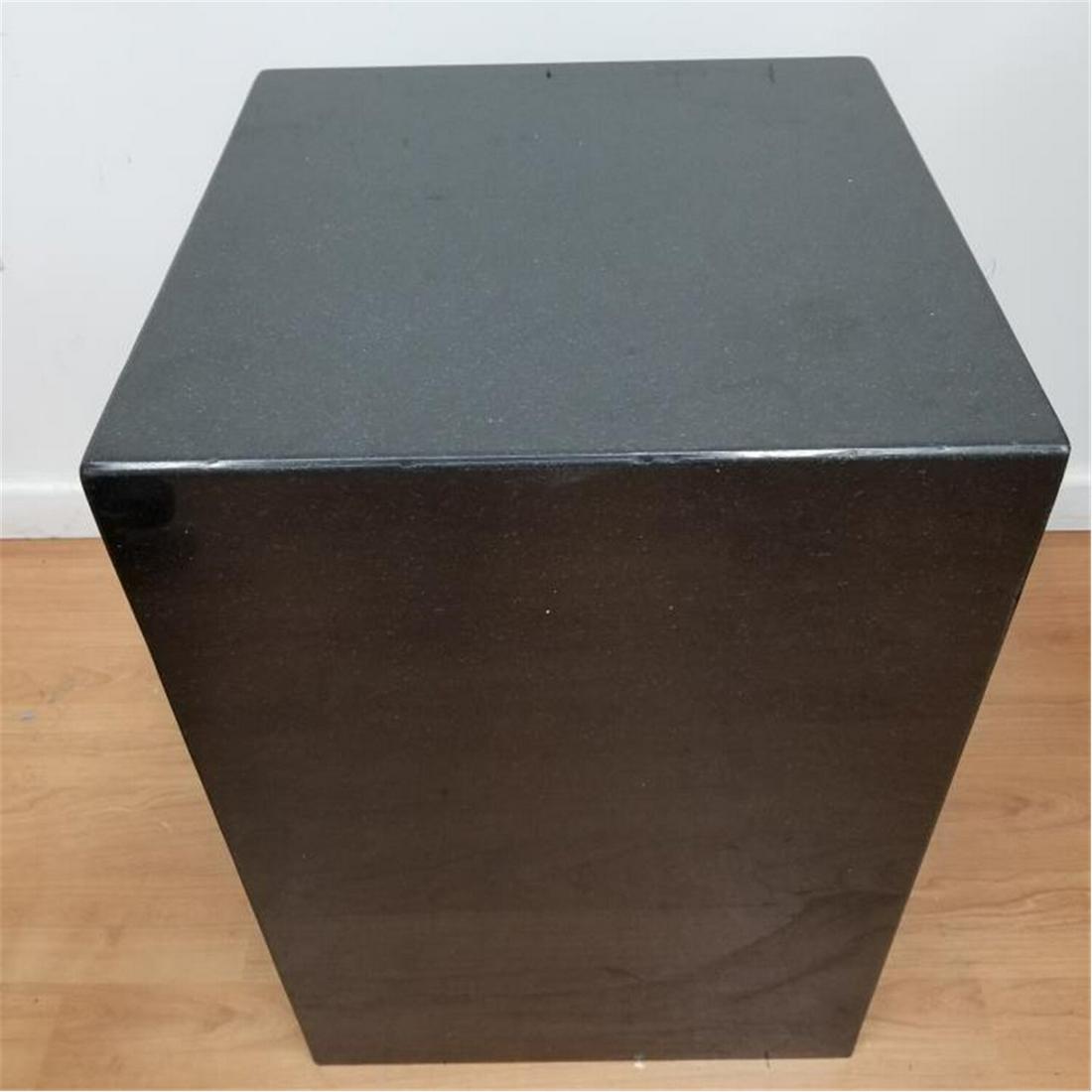 Solid Black Granite Square Pedestal. (1 of 2)