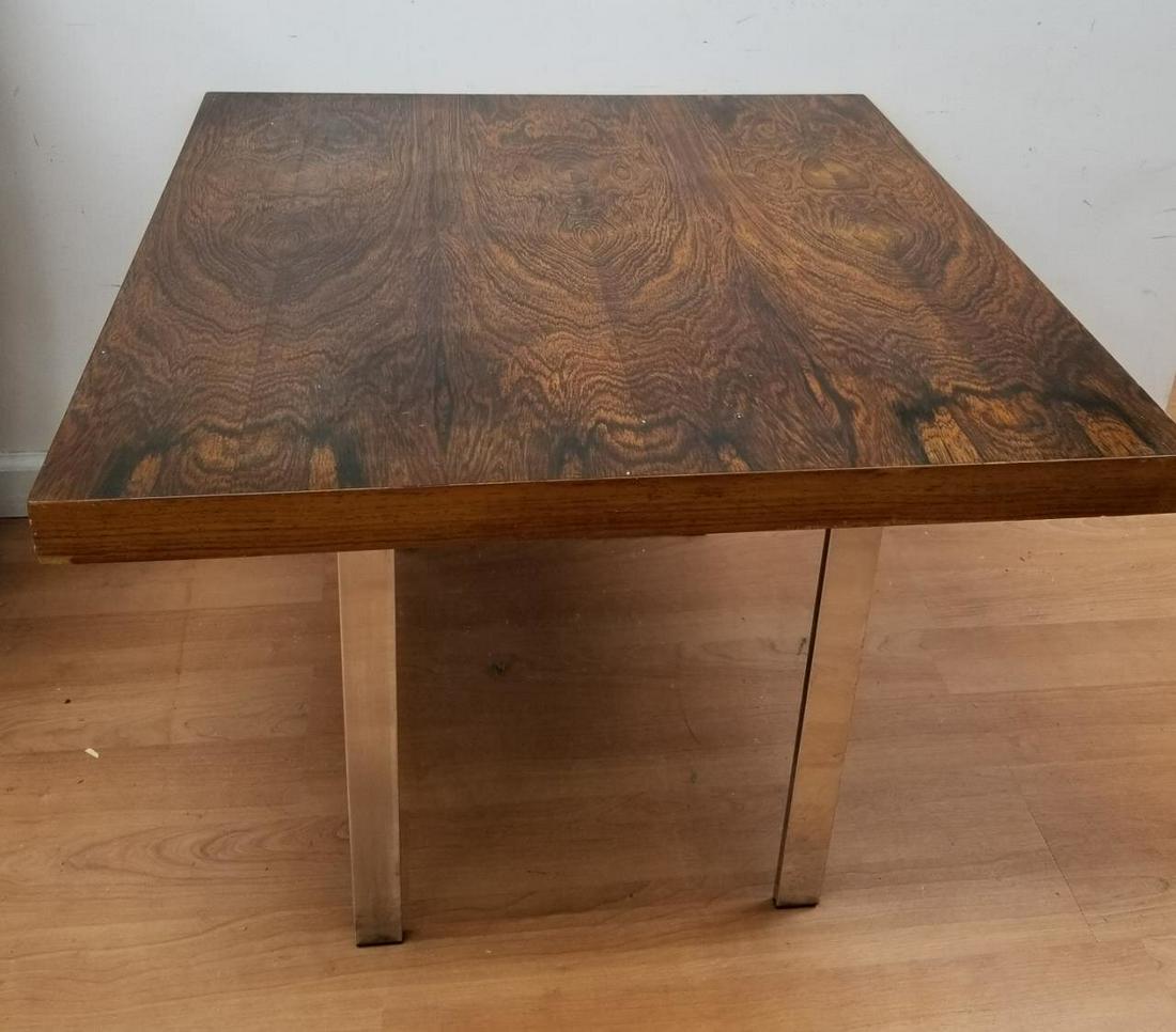 MCM Wood and Stainless Steel Coffee Table. (1 of 5)