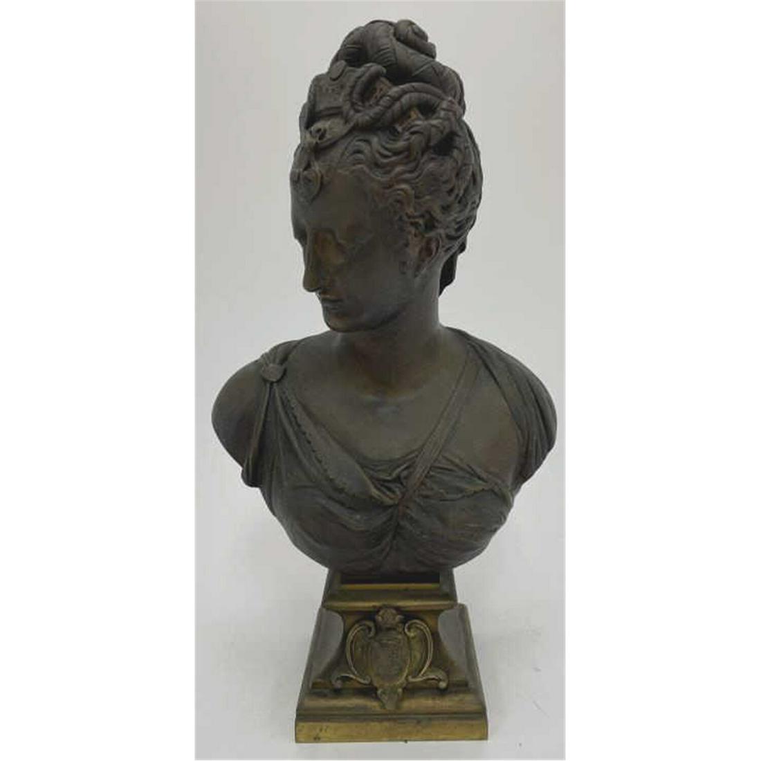 Antique Bronze Bust of an Elegant Lady (1 of 3)