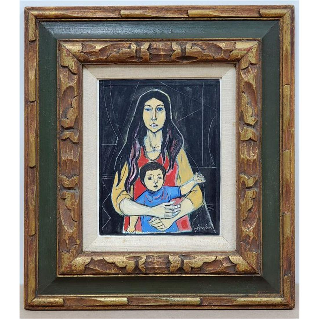 Painting, Oil on Board by Irving Amen (1 of 4)