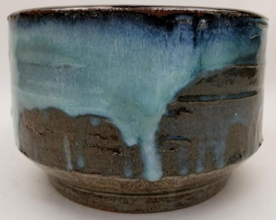 Large Glazed Pottery Bowl by Albert Green (1 of 4)