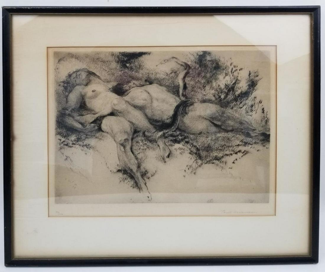 Antique Signed Etching, "Adam & Eve" (1 of 5)