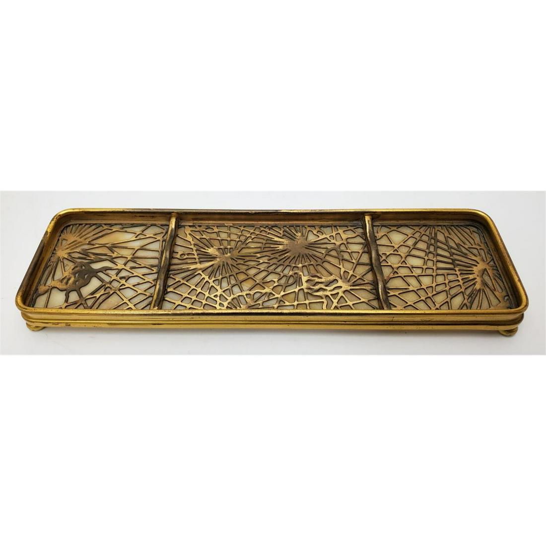 Tiffany Studios NY "Pine Needle" Pen Tray (1 of 4)