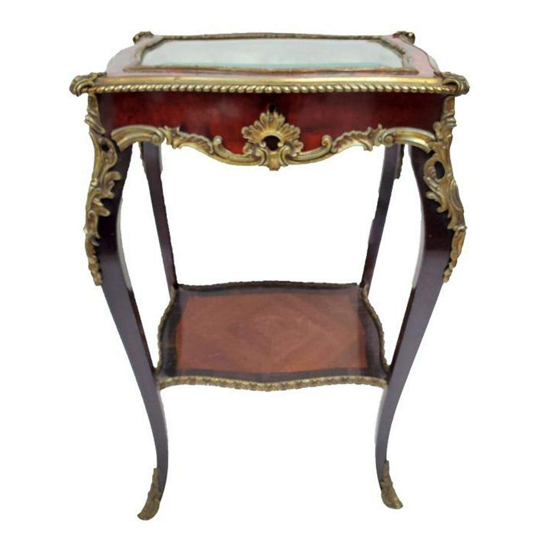 Antique 19th c. Bronze Mounted Small Display Table (1 of 4)