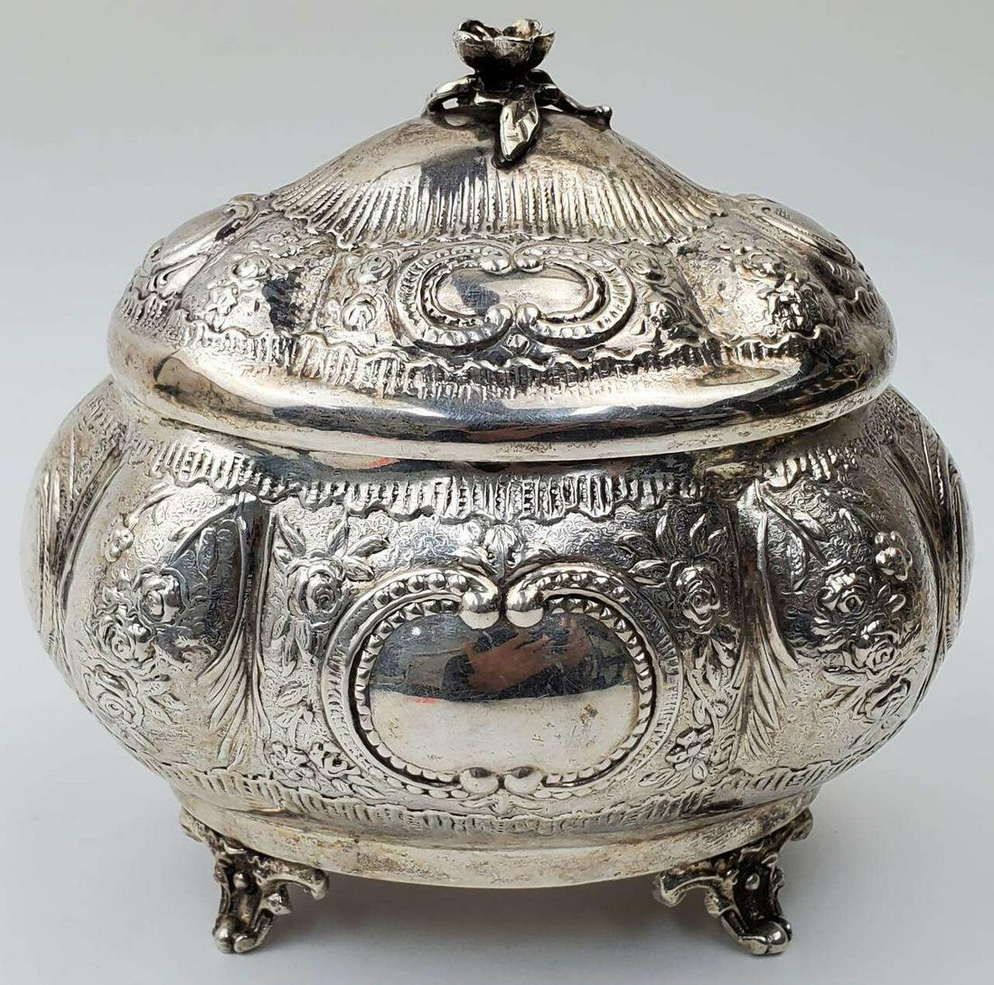 Judaica Sterling Silver Etrog Box (1 of 4)