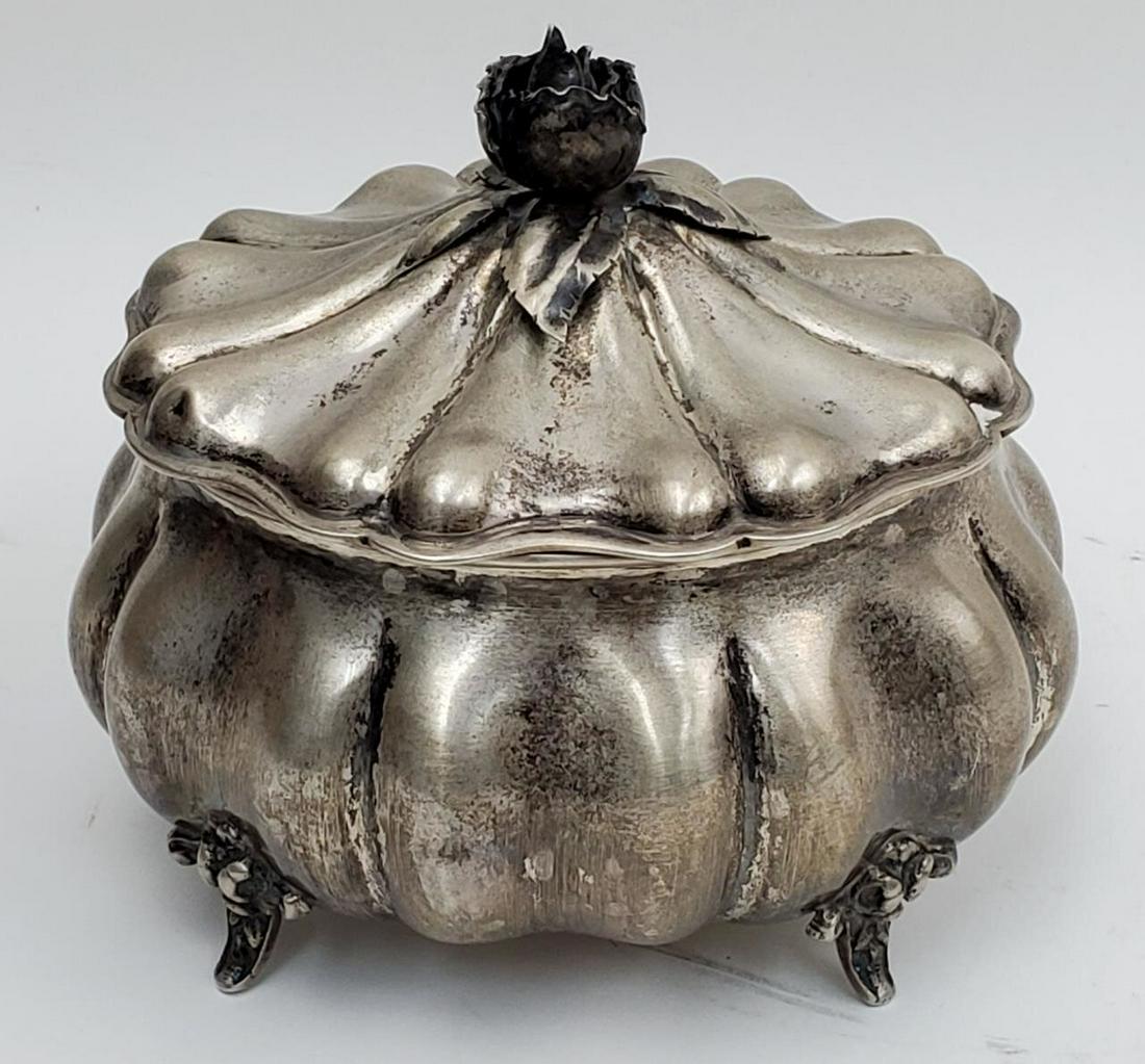 Continental Judaica Sterling Silver Etrog Box (1 of 3)