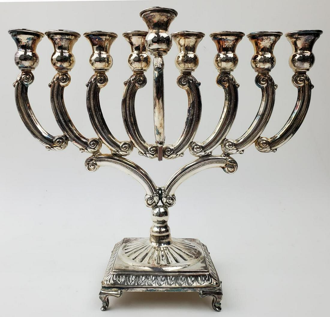Judaica Sterling Silver 9 Light Hanukiah (1 of 5)