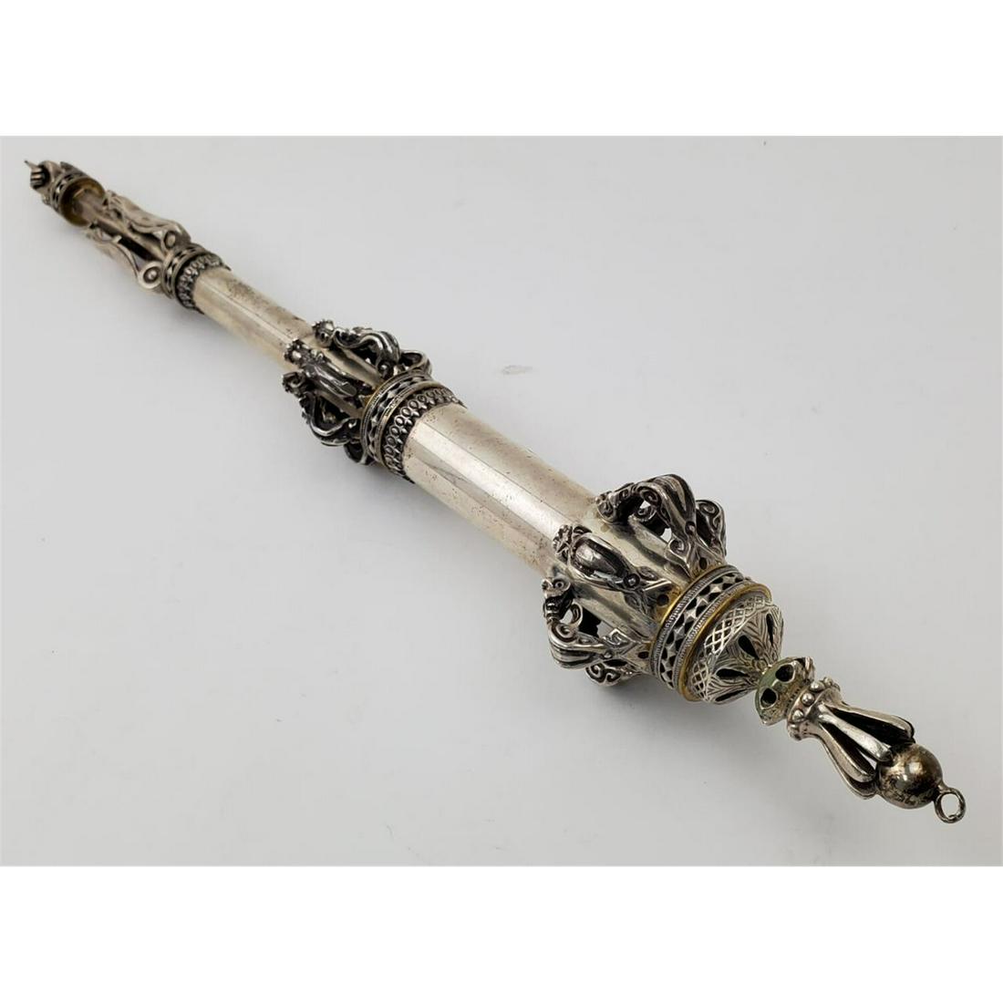 Important Judaica Silver Torah Pointer, Russian (1 of 4)