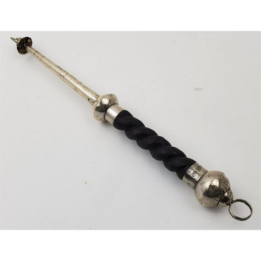 Judaica Russian Silver and Wood Torah Pointer (1 of 4)
