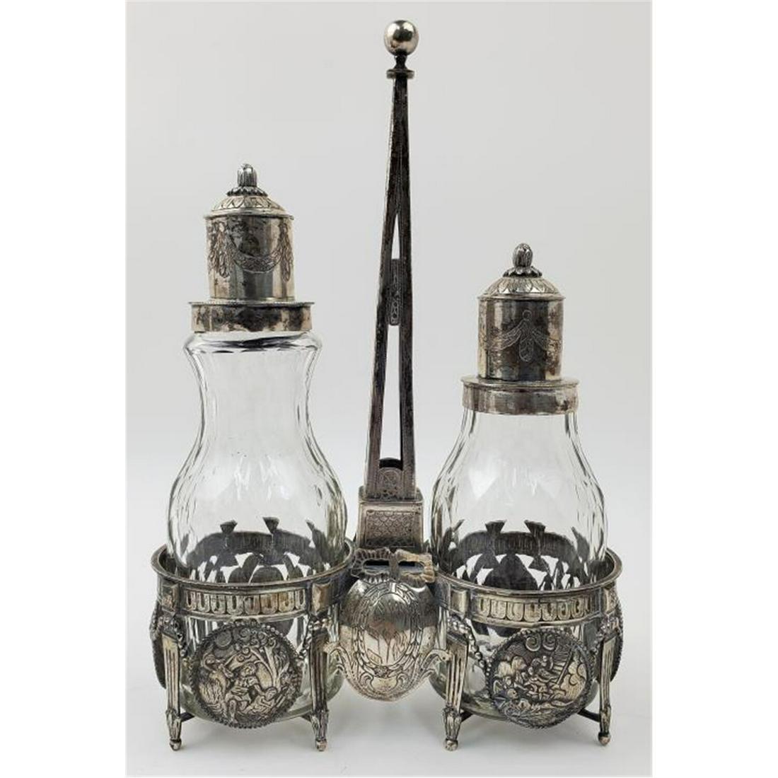 Antique Judaica European Silver Cruet Set (1 of 6)