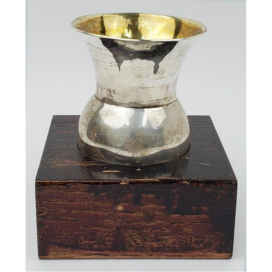 Judaica Sterling Silver Kiddush Cup, Hand Wrought (1 of 3)
