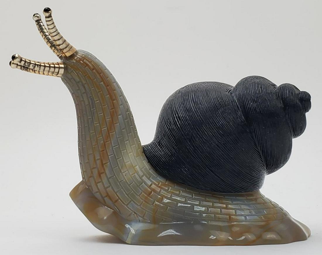 Carved Agate Figure of Snail (1 of 5)