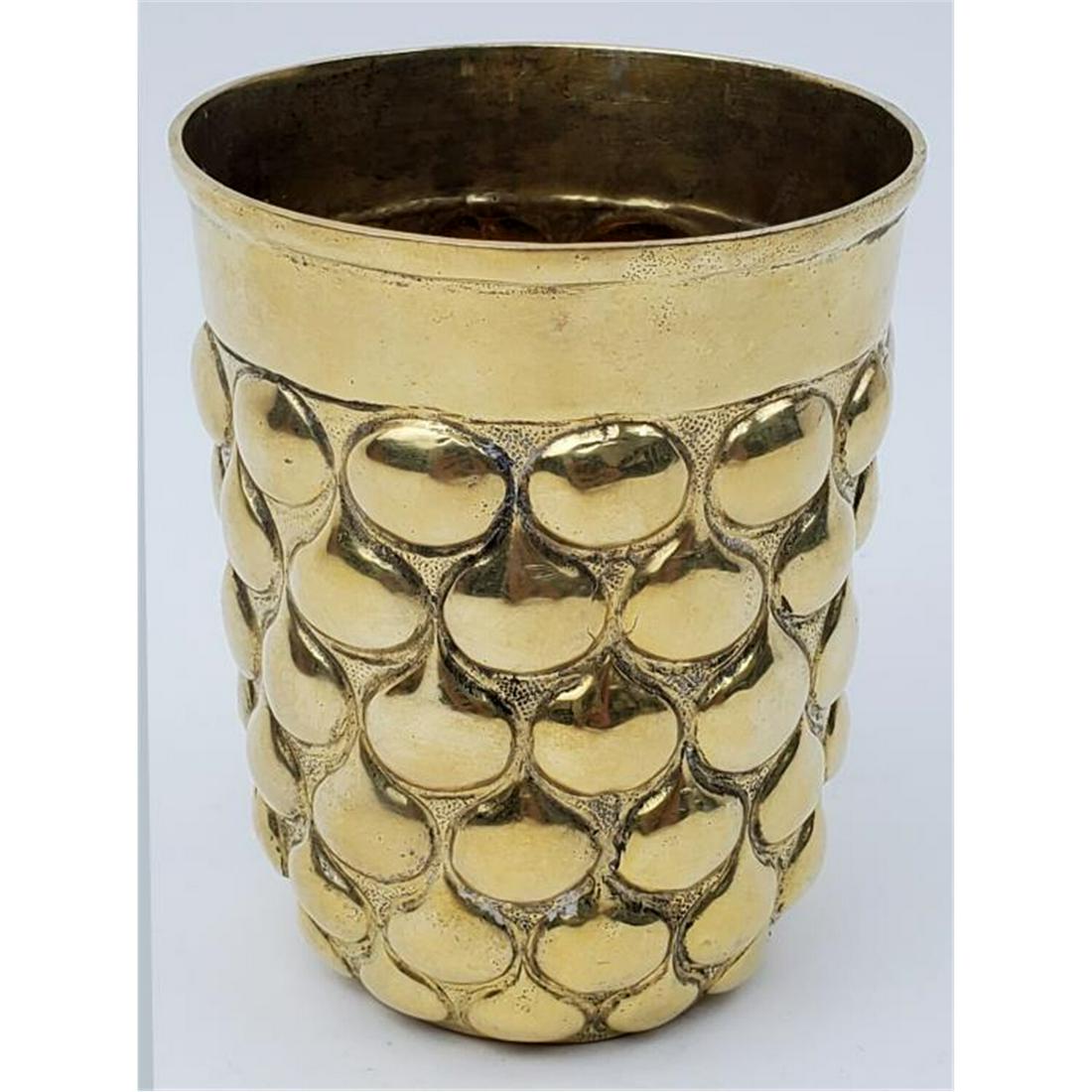 800 Silver Gilt German Cup with Pineapple Design (1 of 3)