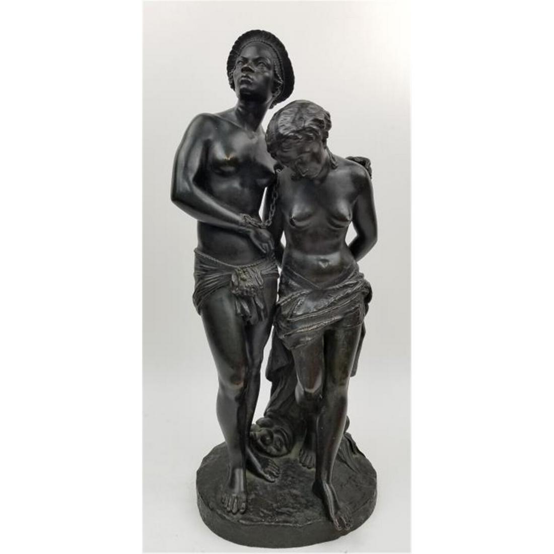Antique Bronze Sculpture Edmond Leveque. Signed. (1 of 5)