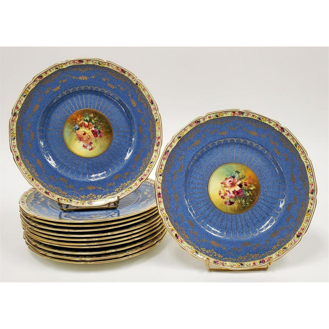 12 Antique Royal Doulton English Porcelain Plates (1 of 7)