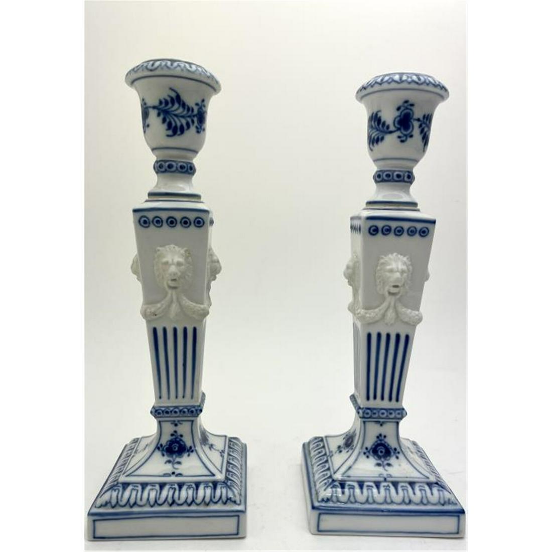 Pair Vintage Royal Copenhagen Denmark Candlesticks (1 of 3)